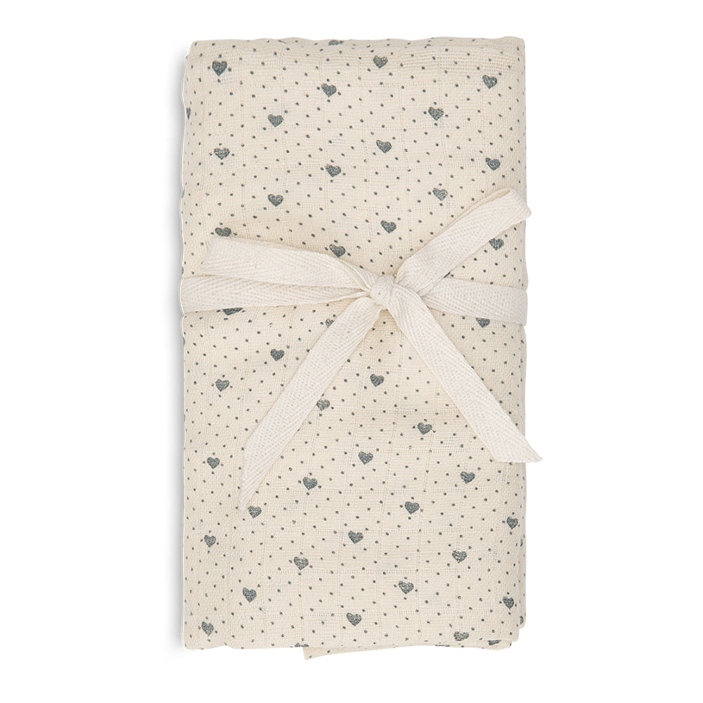 Muslin Swaddle Lots of Love Sky