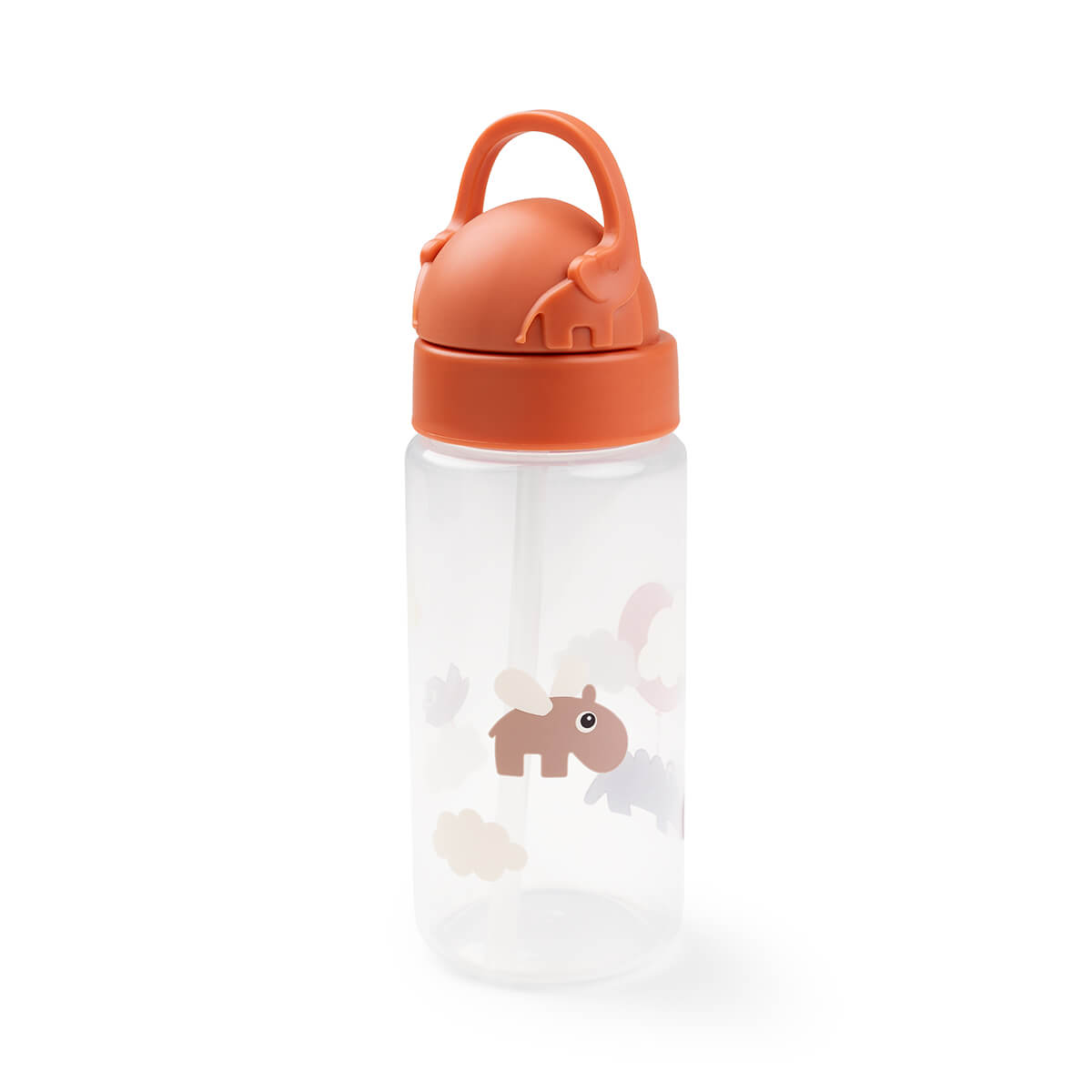 Trinkflasche mit Strohhalm Happy clouds Papaya350 ml