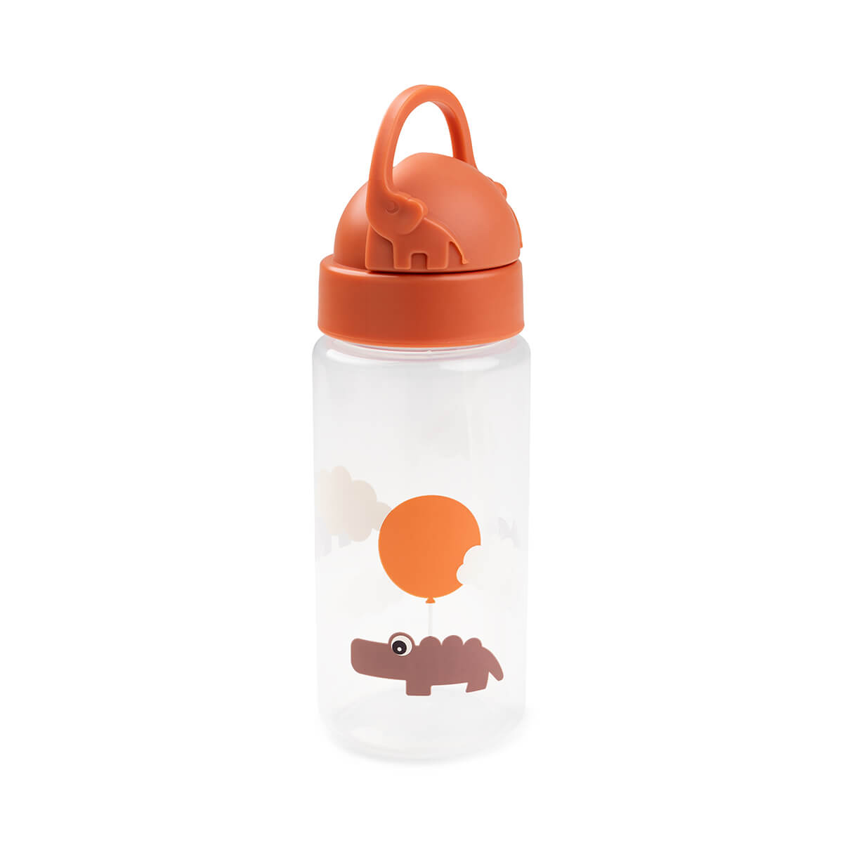 Trinkflasche mit Strohhalm Happy clouds Papaya350 ml