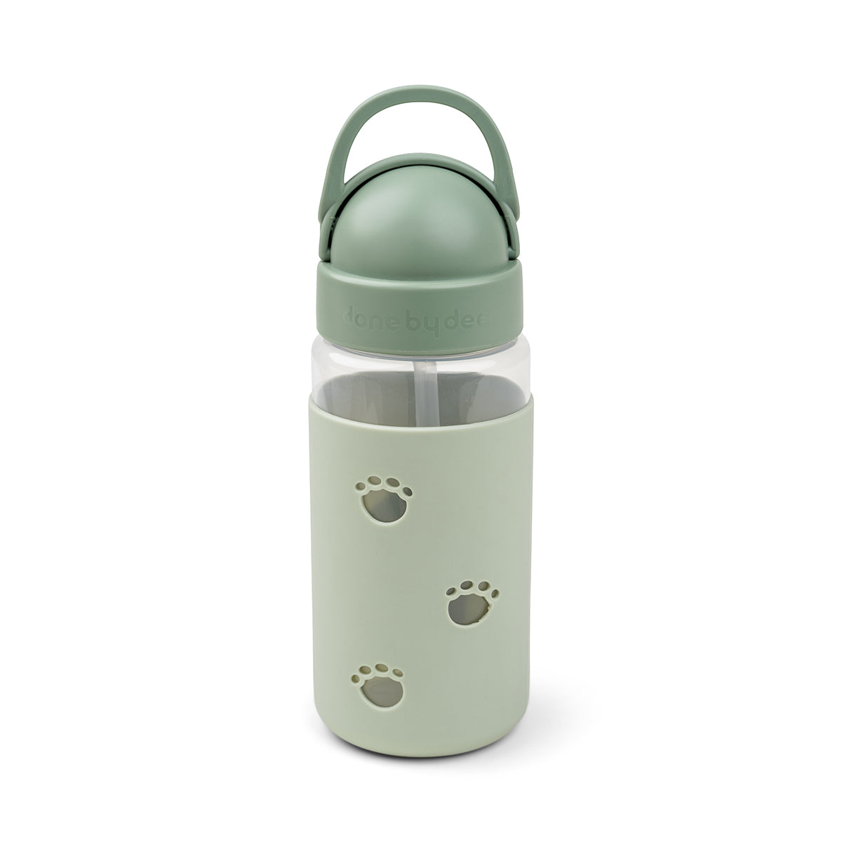 Easy-grip Trinkflasche mit Strohhalm Elphee Grün350 ml