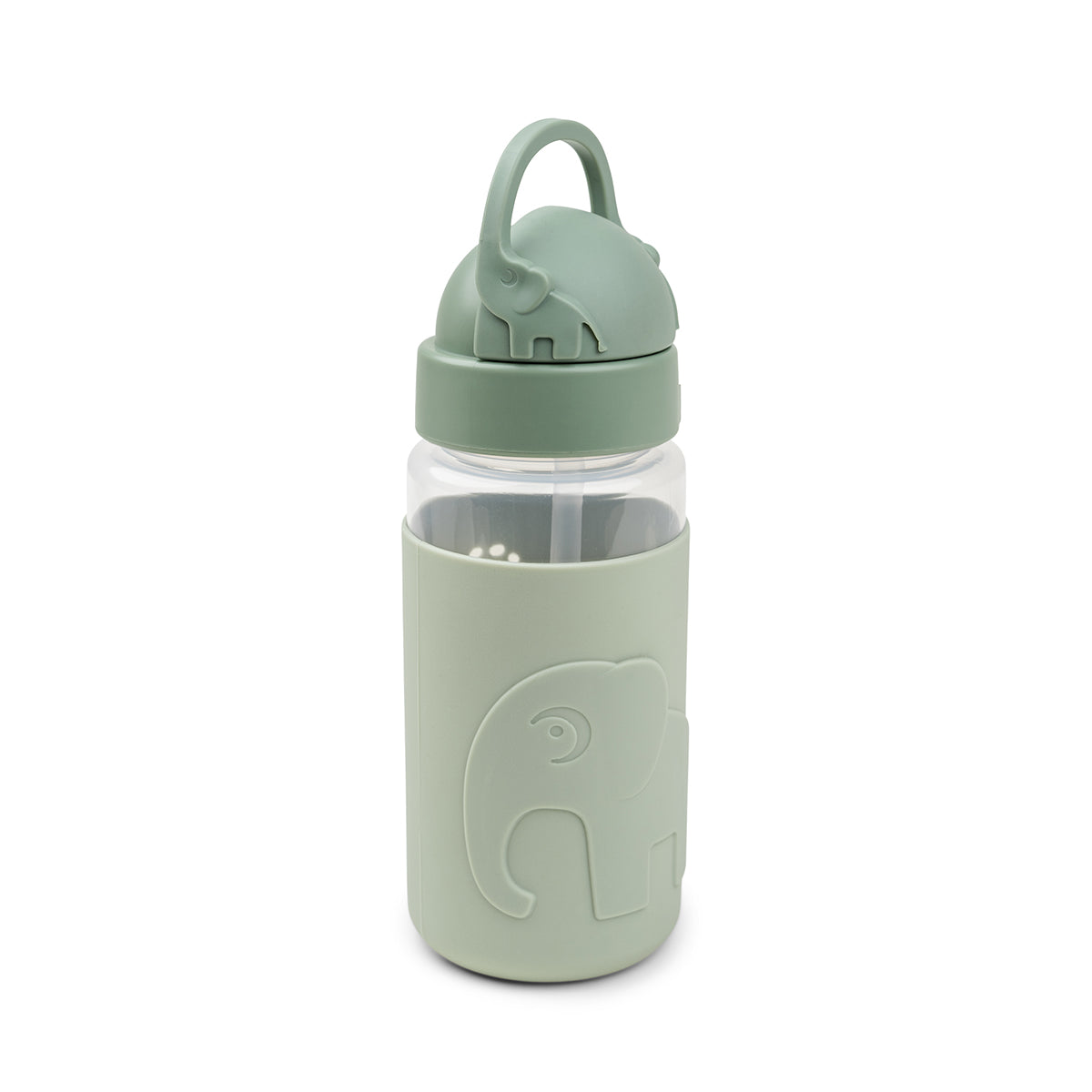 Easy-grip Trinkflasche mit Strohhalm Elphee Grün350 ml