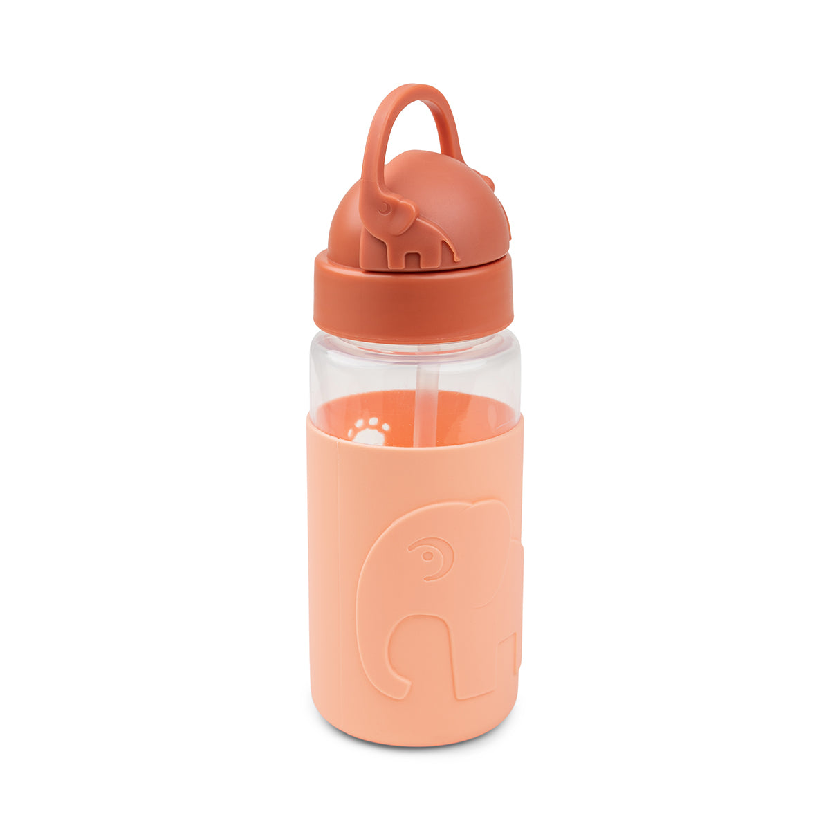 Easy-grip Trinkflasche mit Strohhalm Elphee Papaya350 ml