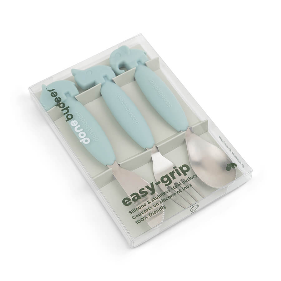 Easy grip Besteck Deer friends Blau