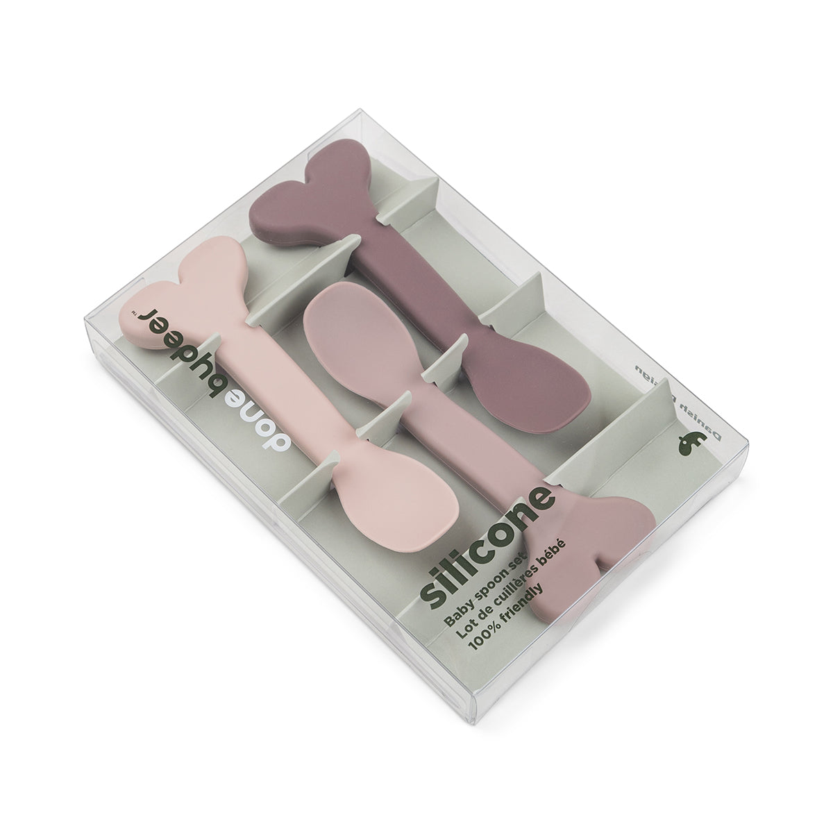 Silikon Babylöffel 3-er Pack Wally Rosa