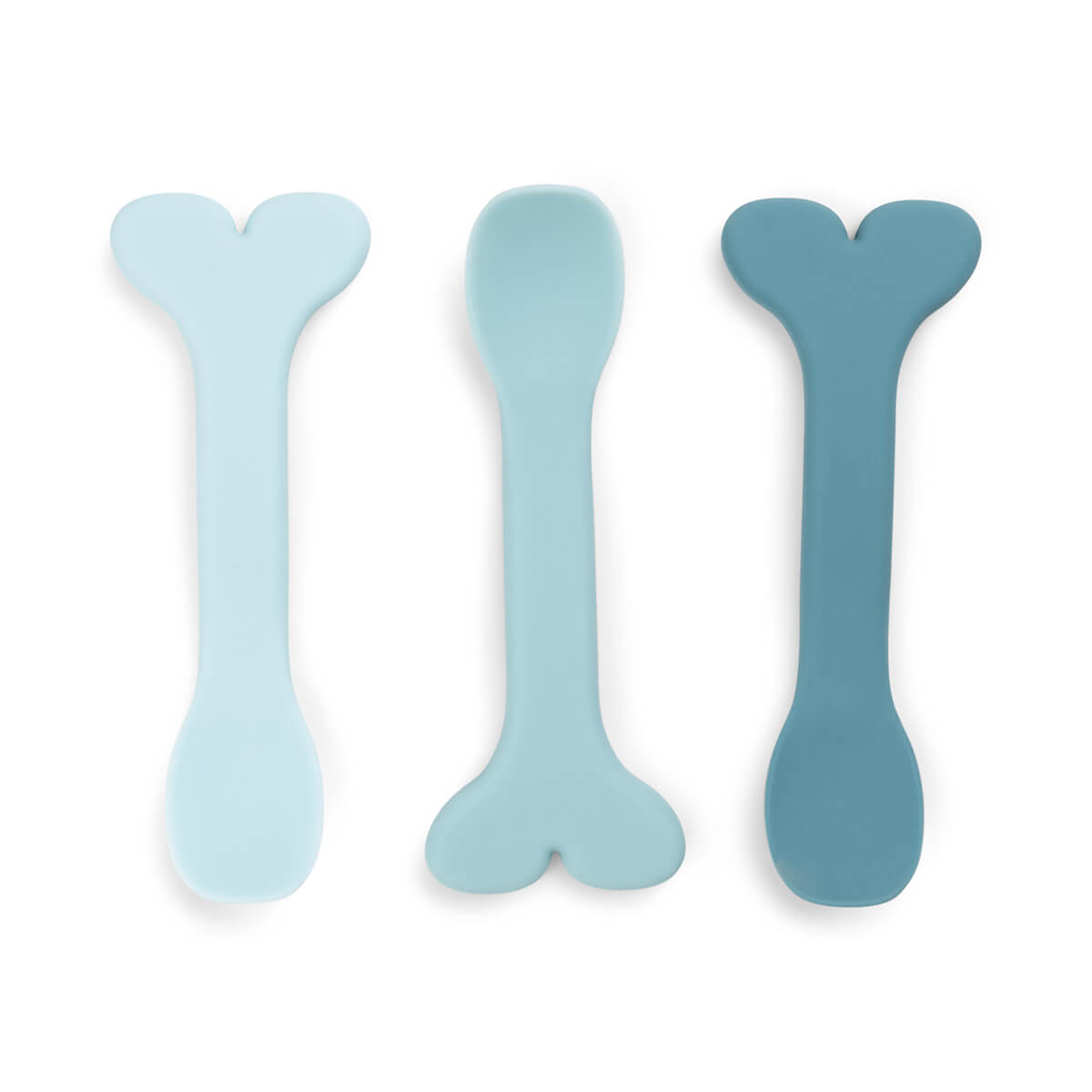 Silikon Babylöffel 3-er Pack Wally Blau