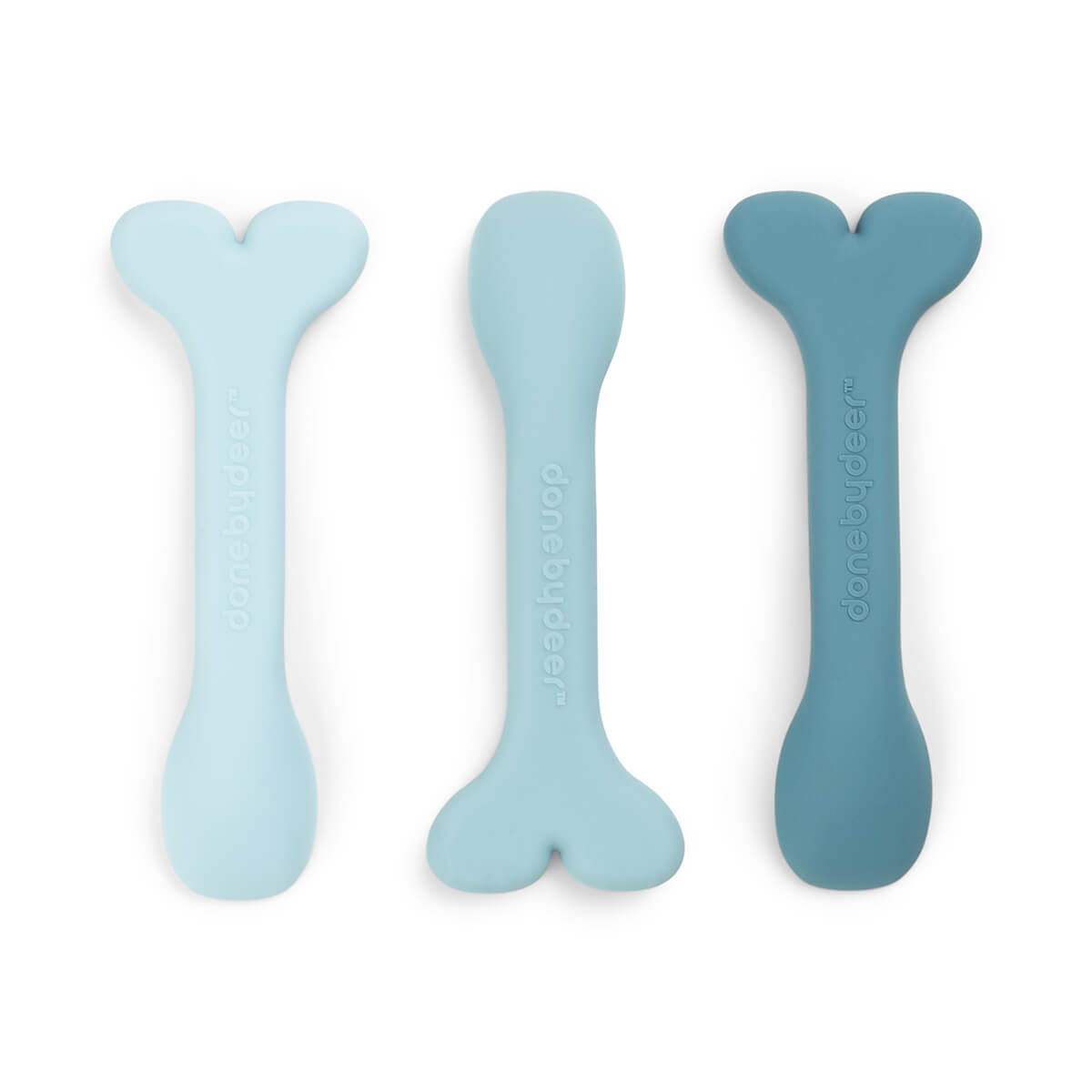 Silikon Babylöffel 3-er Pack Wally Blau