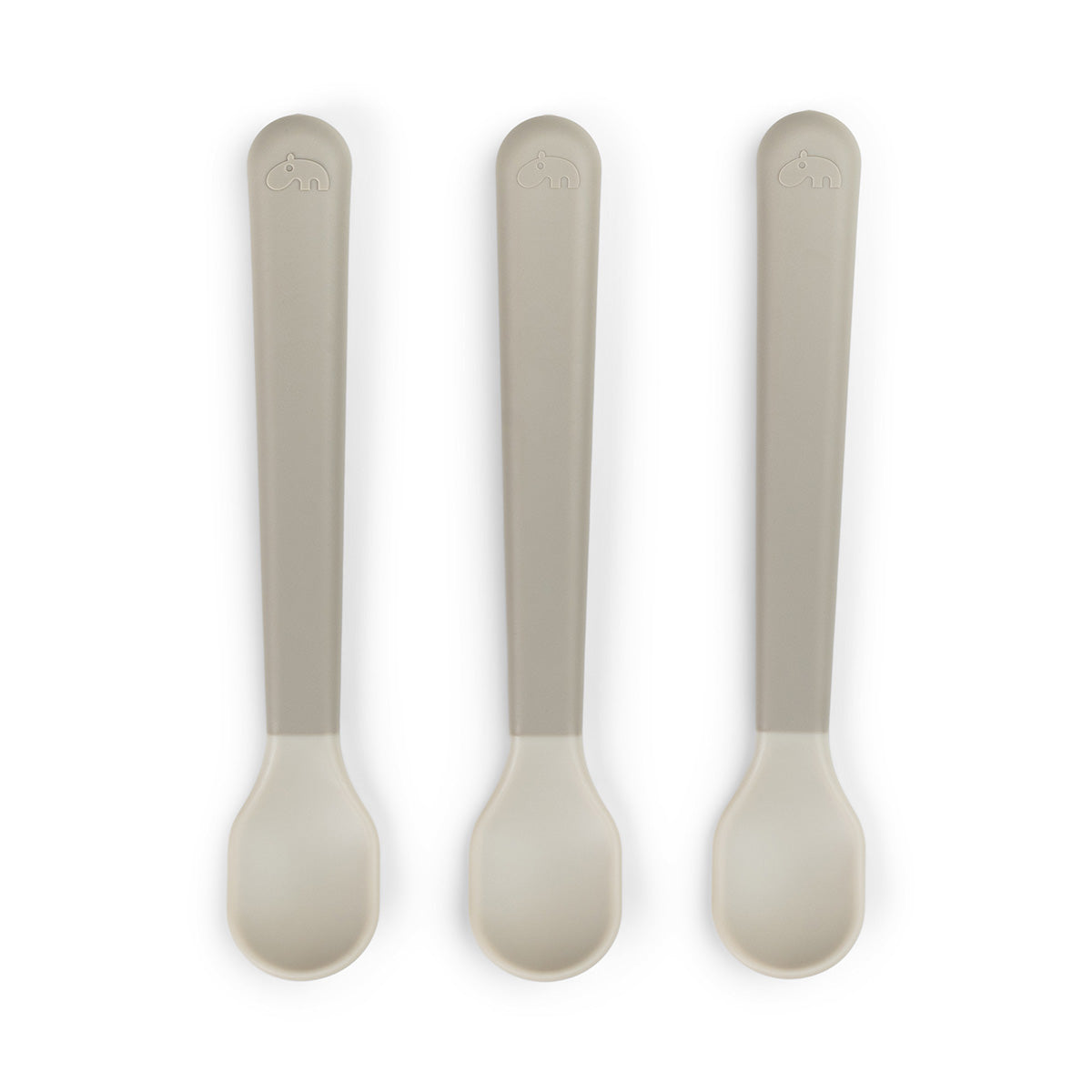 Foodie easy-grip Babylöffel 3-er Pack Sand