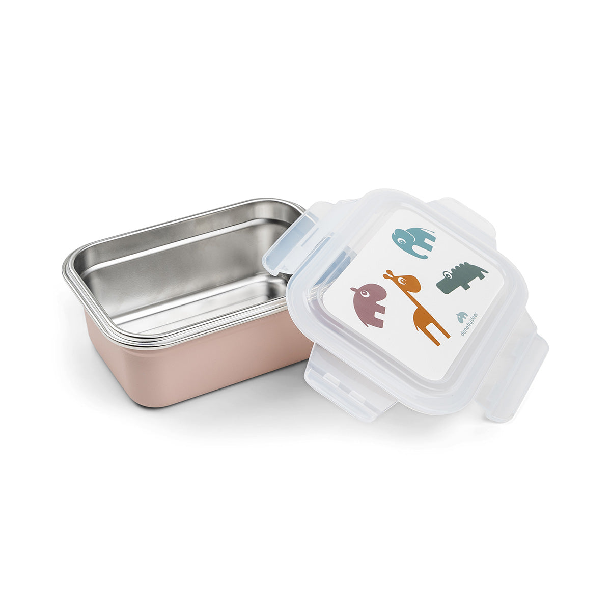 Edelstahl Brotdose Deer friends Rosa