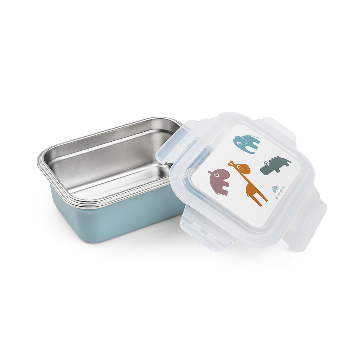 Edelstahl Brotdose Deer friends Blau
