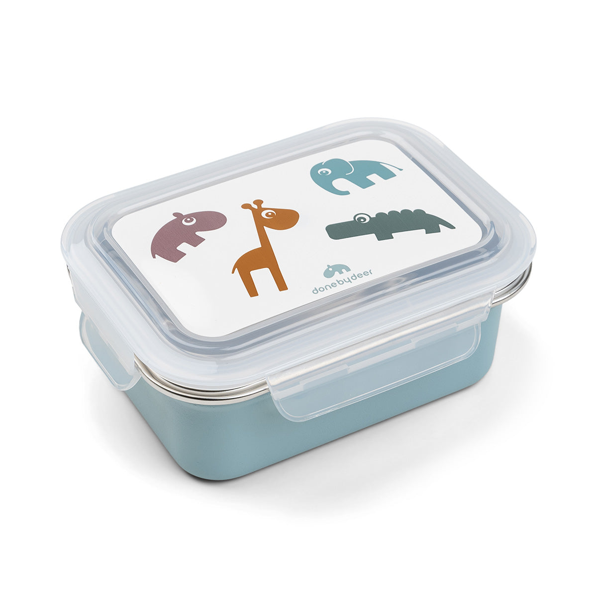 Edelstahl Brotdose Deer friends Blau