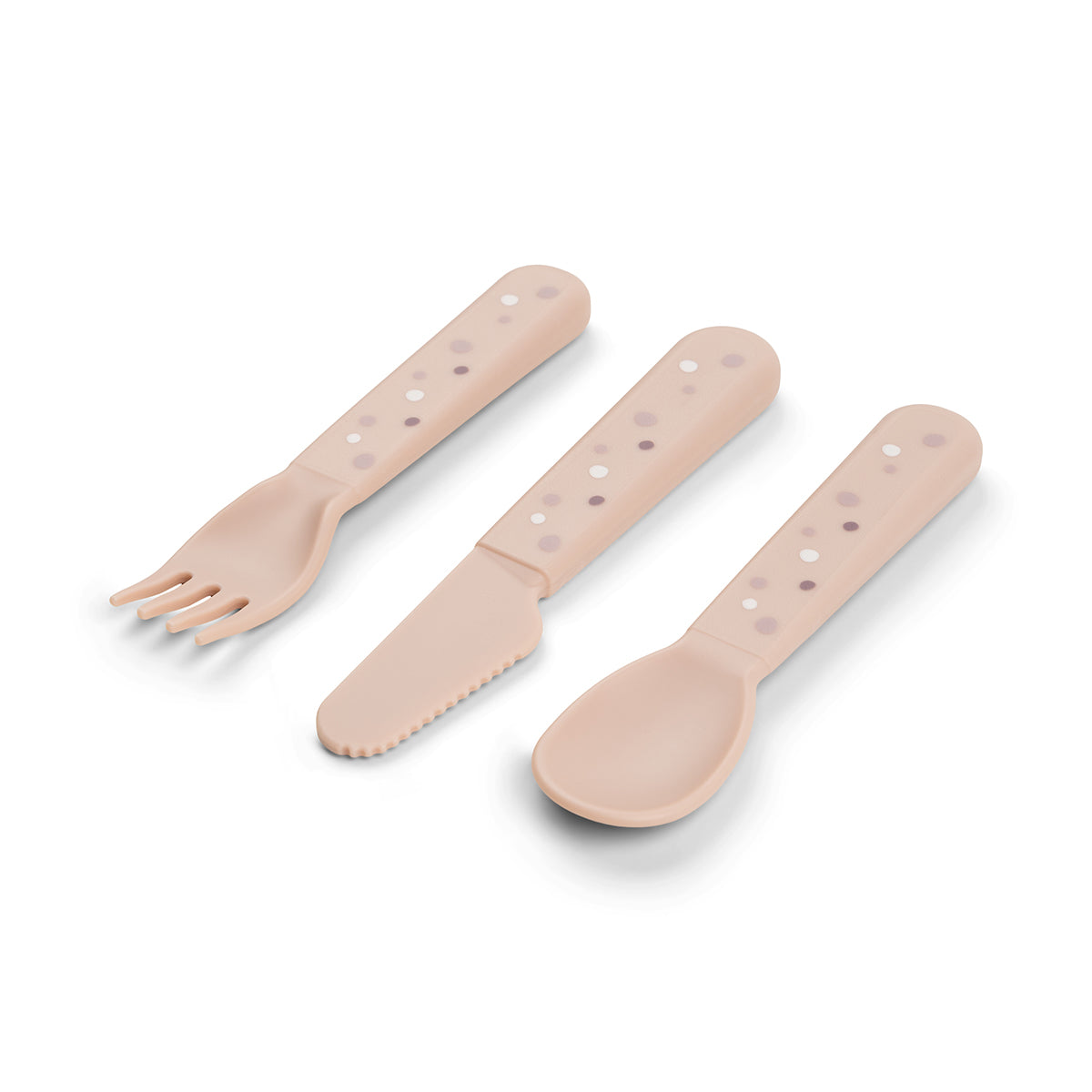 Foodie Kinderbesteck-Set Happy dots Rosa