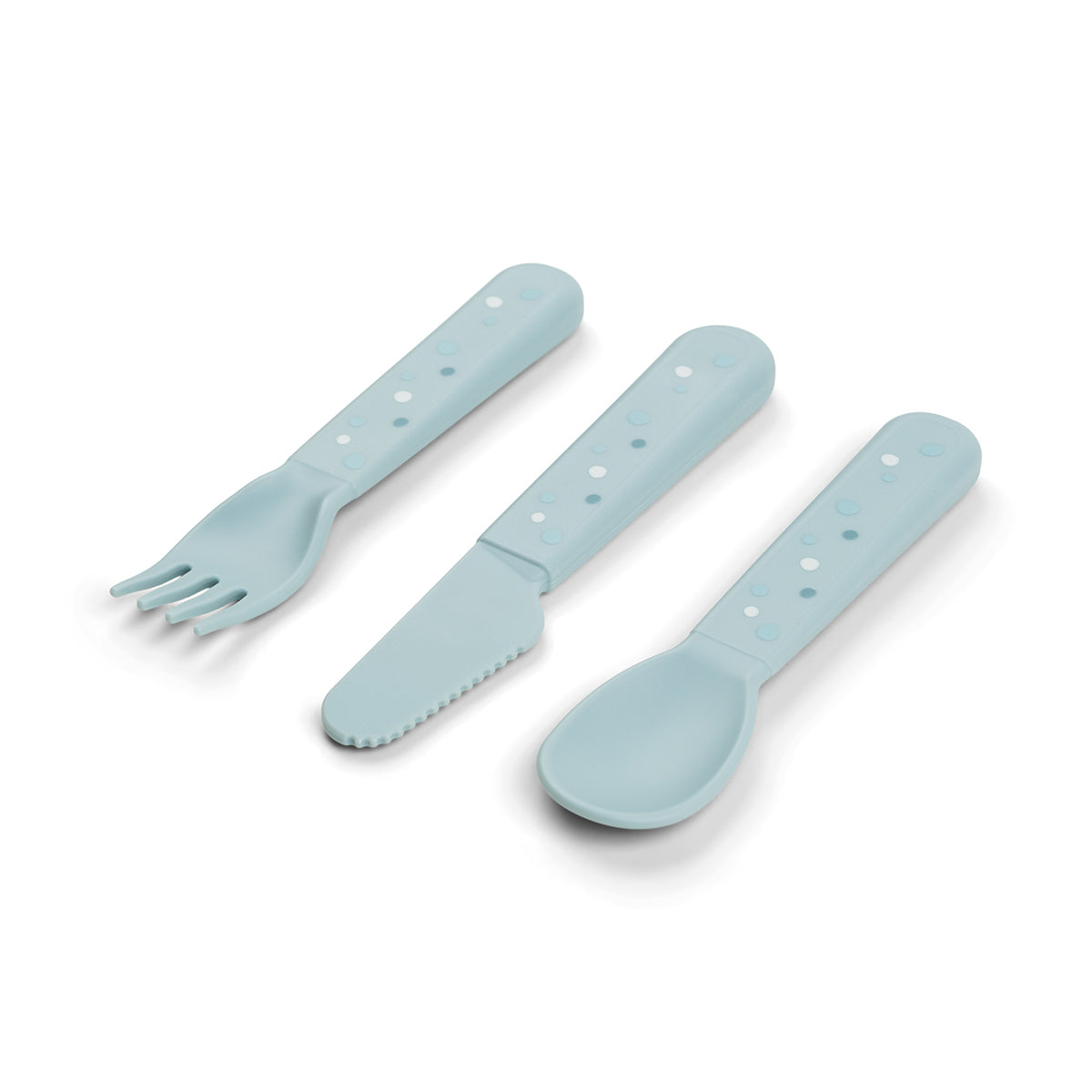 Foodie Kinderbesteck-Set Happy dots Blau