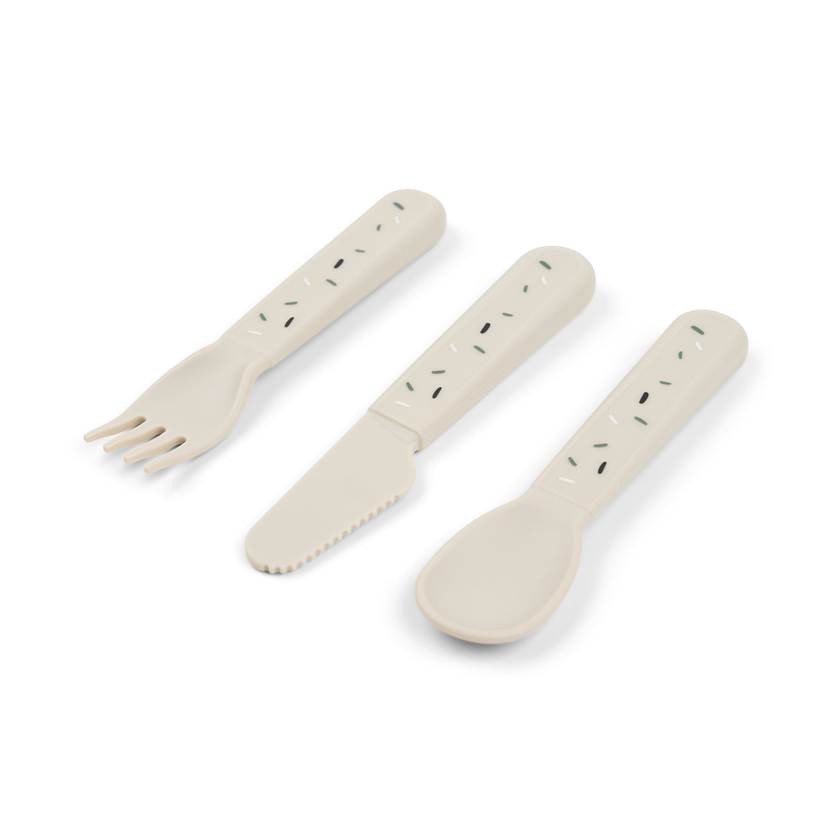 Foodie Kinderbesteck-Set Confetti Sand