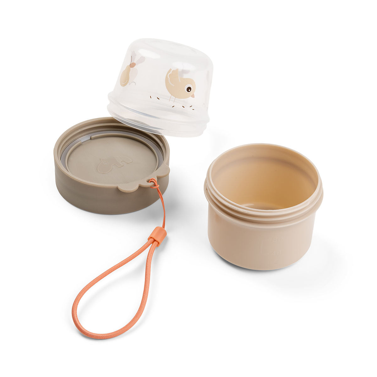 To go 2-way Snack-Behälter S Birdee Sand