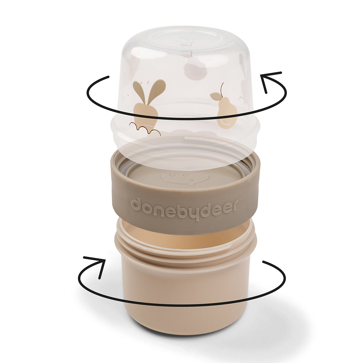 To go 2-way Snack-Behälter S Birdee Sand