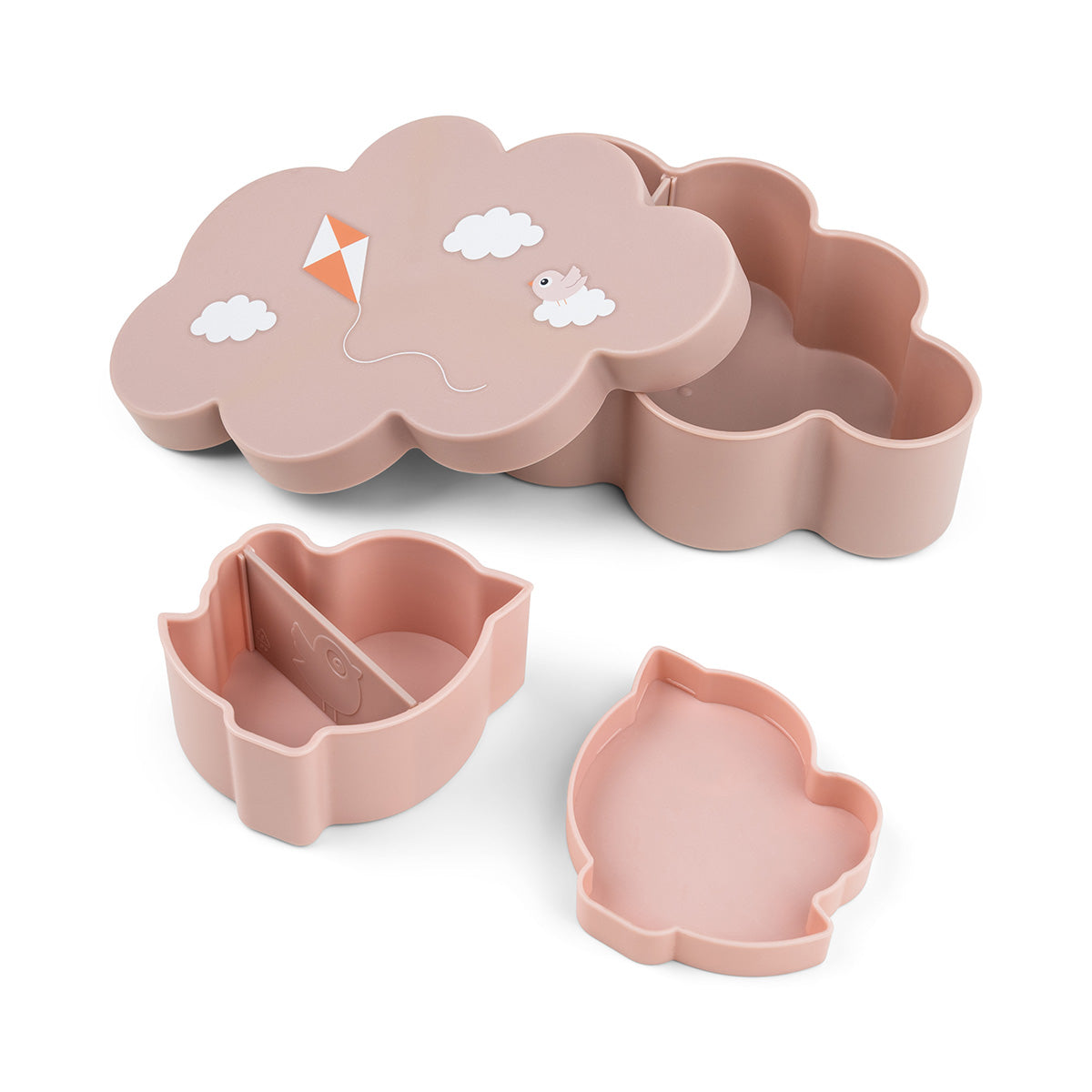 Lunch & Snackbox mit Strohhalmflasche Playground Rosa