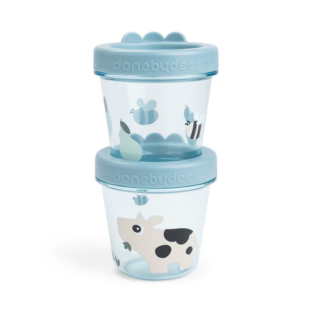 Baby-Snackbox 2-er Set Tiny farm Blau