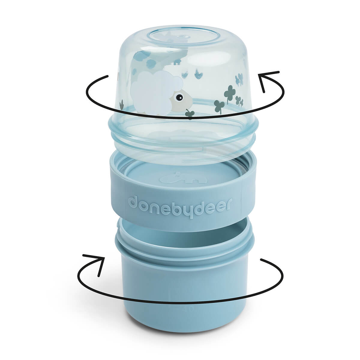 To go 2-way Snack-Behälter S Tiny farm Blau