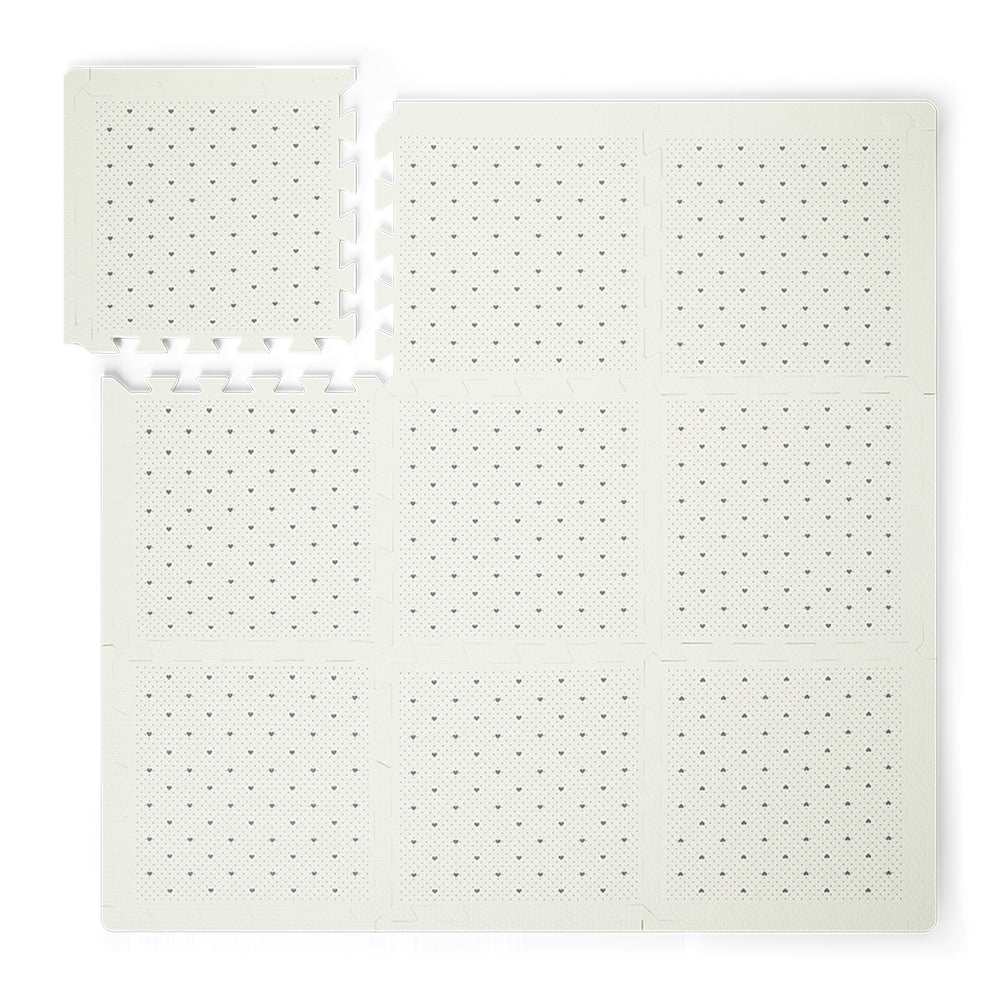 Alva Schaumstoff Spielmatte quadratisch lots of Love sky