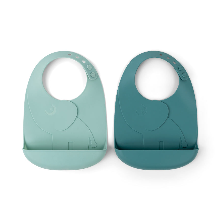 Peekaboo lätzchen 2-er Pack Elphee Blau