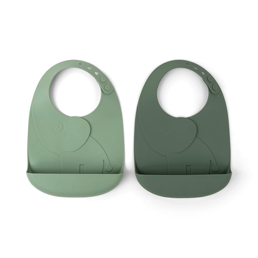 Peekaboo lätzchen 2-er Pack Elphee Grün