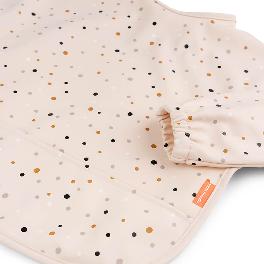 Ärmeltaschen-Lätzchen Happy dots Rosa