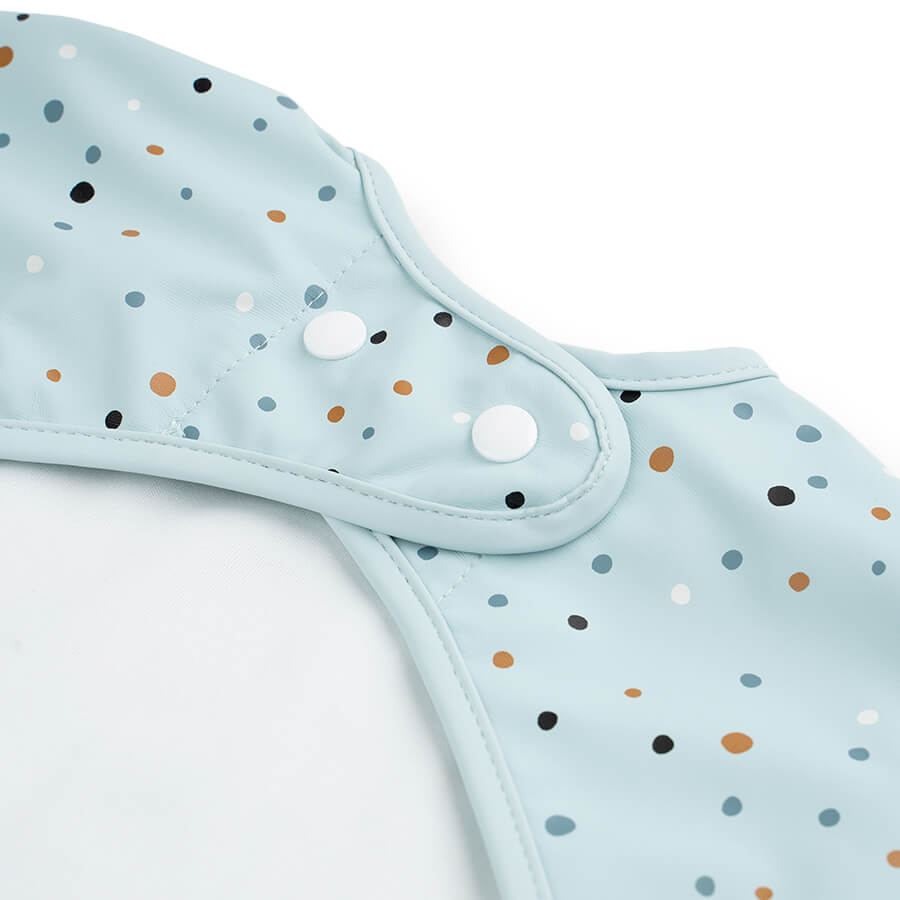 Ärmeltaschen-Lätzchen Happy dots Blau