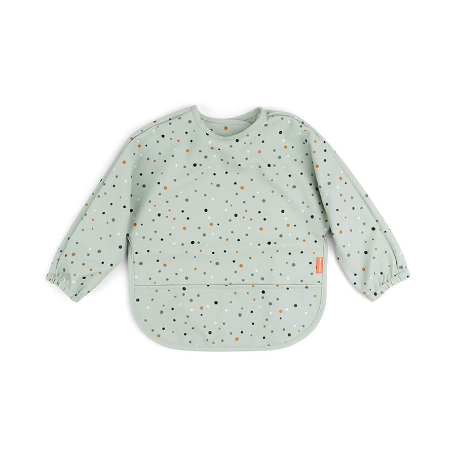 Ärmeltaschen-Lätzchen Happy dots Grün