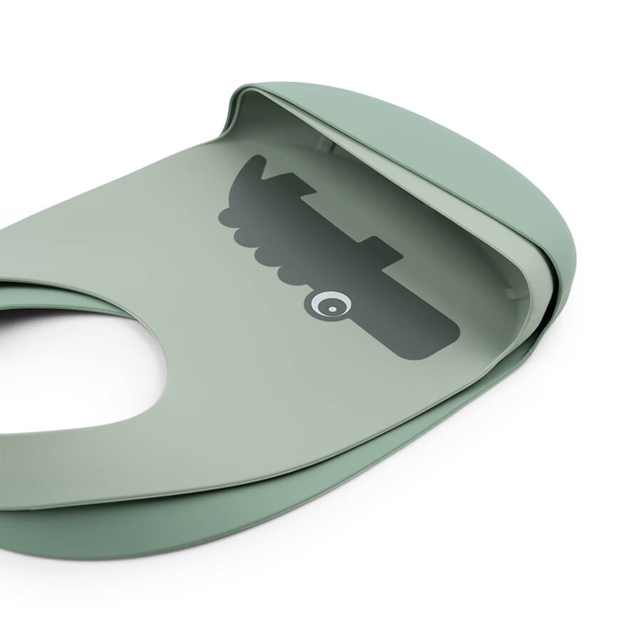 Silikon Lätzchen 2-er Pack Croco Grün