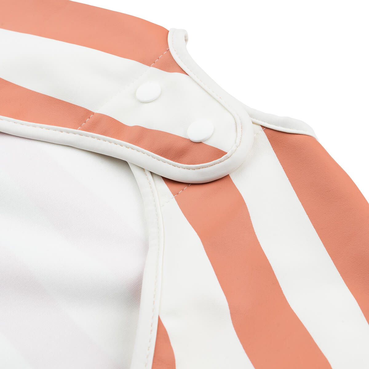 Ärmeltaschen-Lätzchen Stripes Papaya