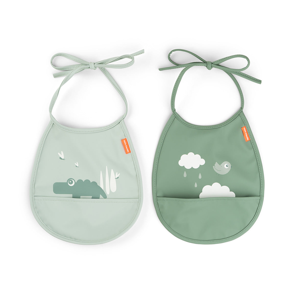 Mini Taschenlätzchen 2-er Pack Croco Grün