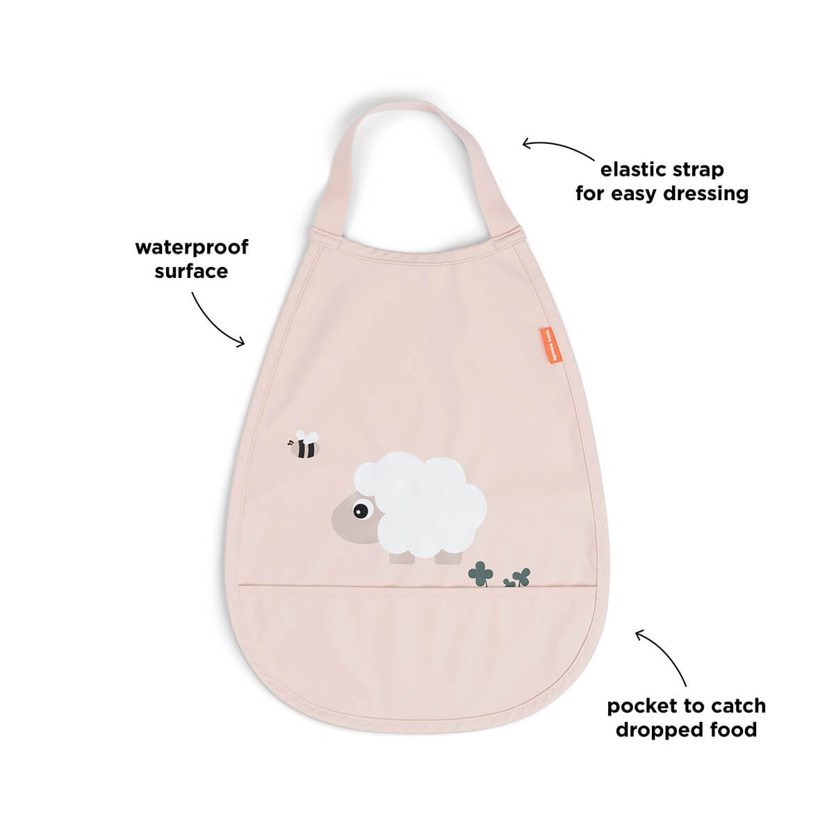 Pull-over Lätzchen Tiny farm Rosa