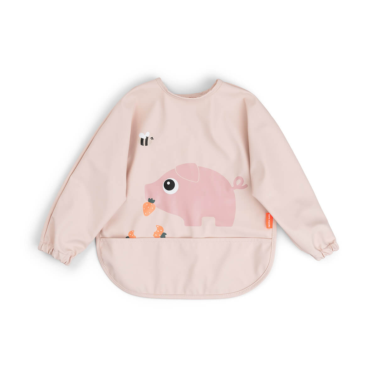 Ärmeltaschen-Lätzchen Tiny farm Rosa