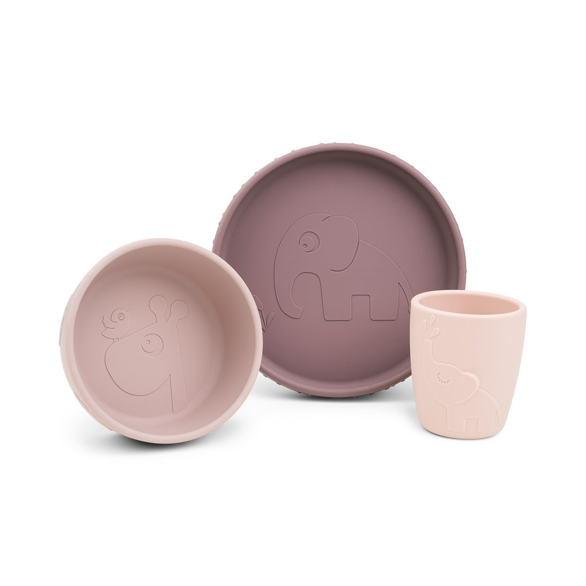 Stick&Stay Geschirr-Set Deer friends Rosa