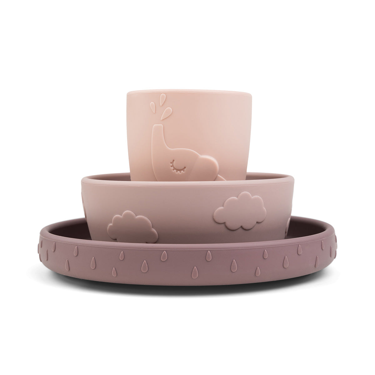 Stick&Stay Geschirr-Set Deer friends Rosa