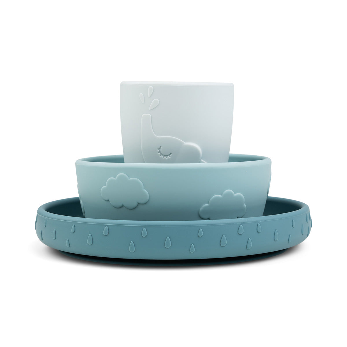 Stick&Stay Geschirr-Set Deer friends Blau