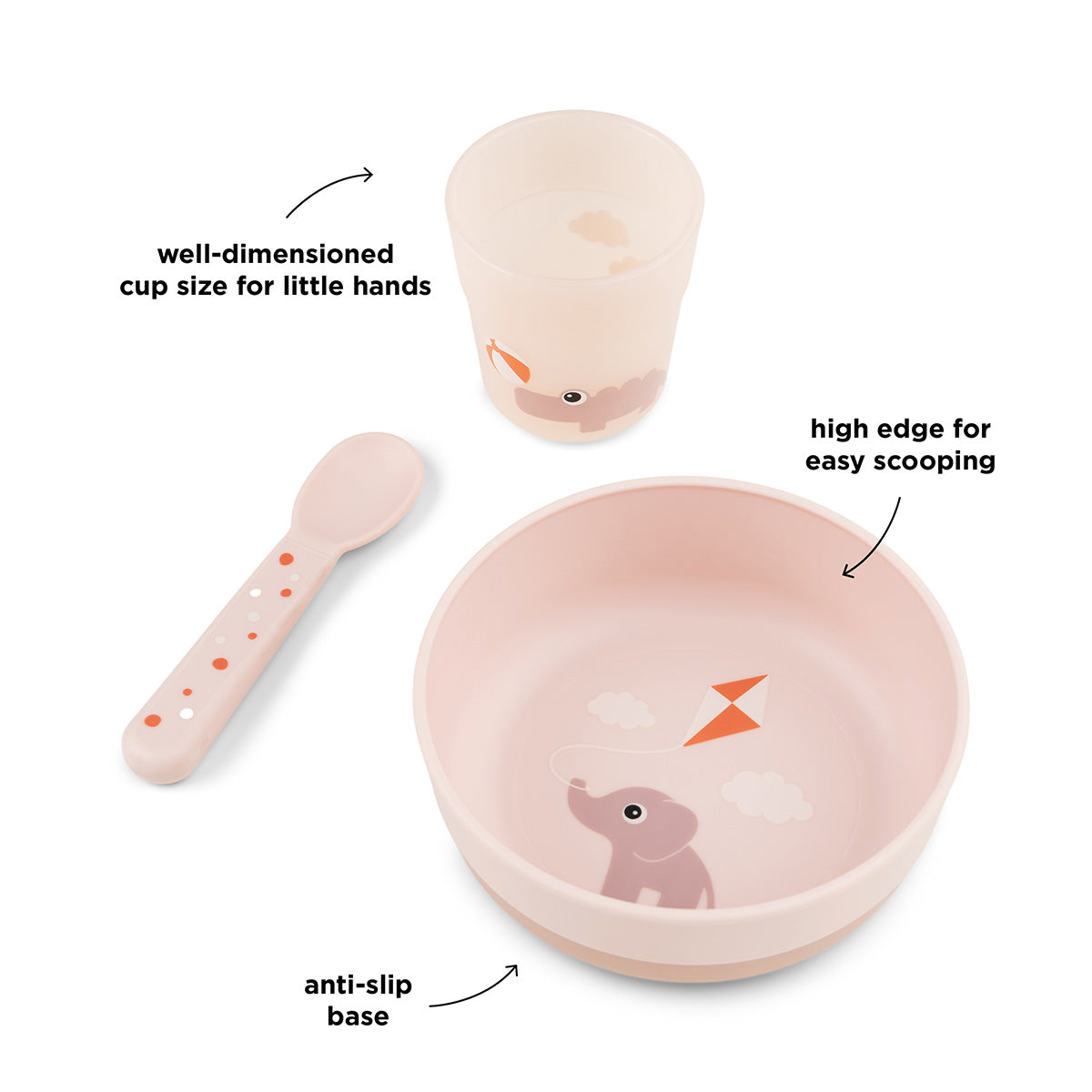 Foodie first meal Geschirr-Set Playground Rosa