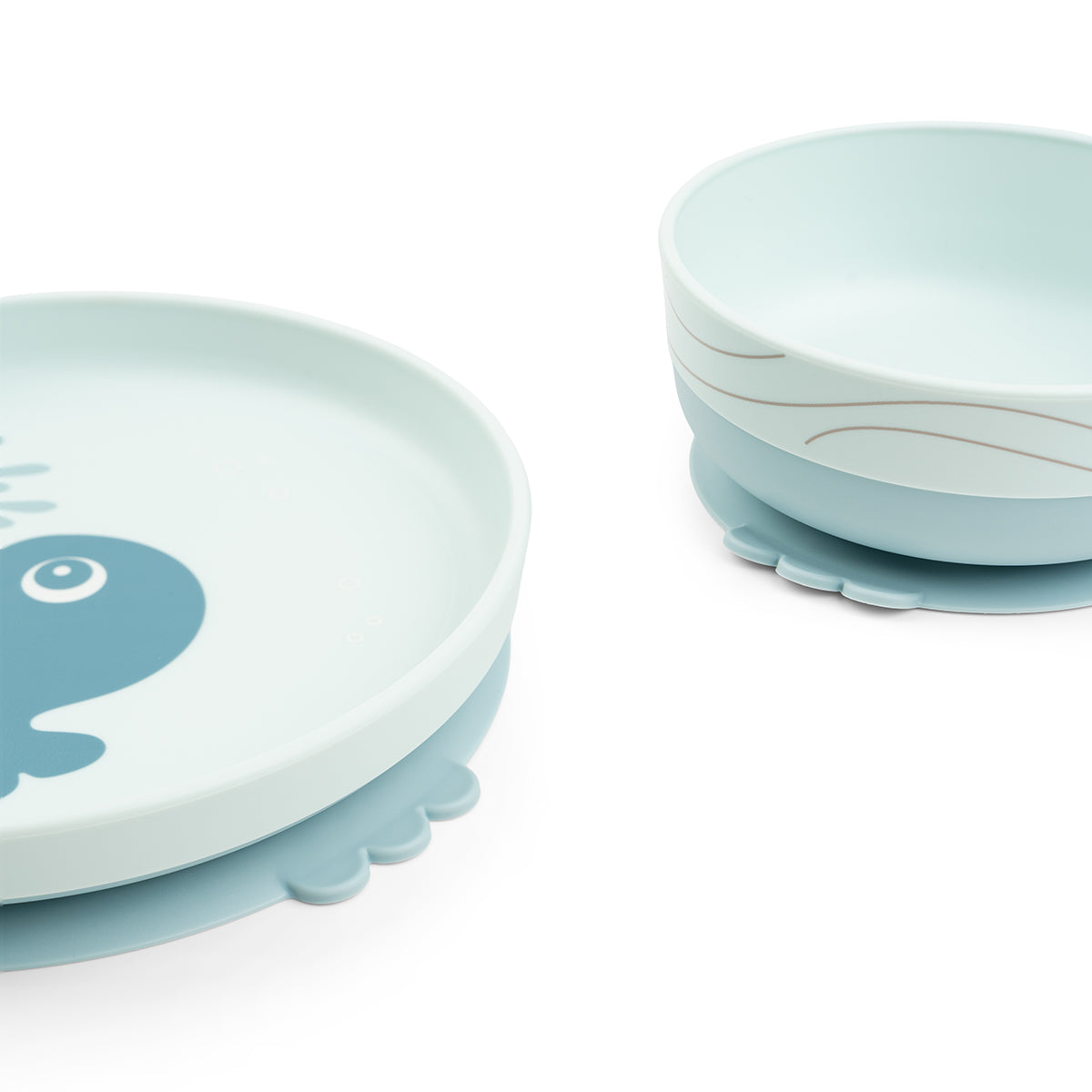 Foodie Geschirr-Set mit Saugfuß Wally Blau