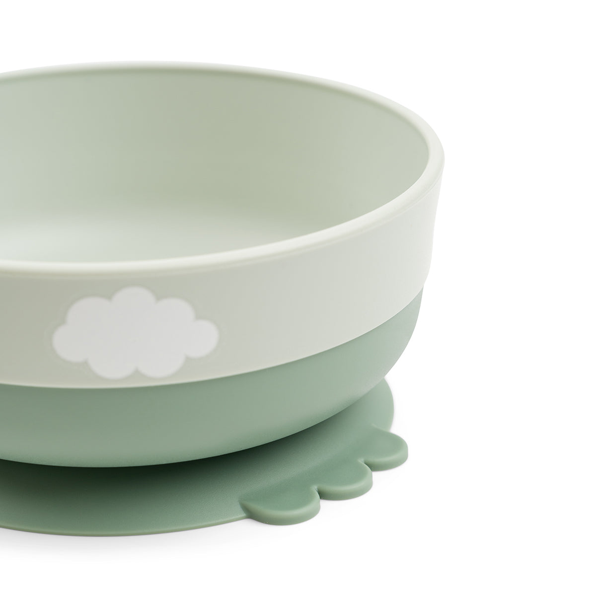 Foodie first meal Geschirr-Set mit Saugf Happy clouds Grün
