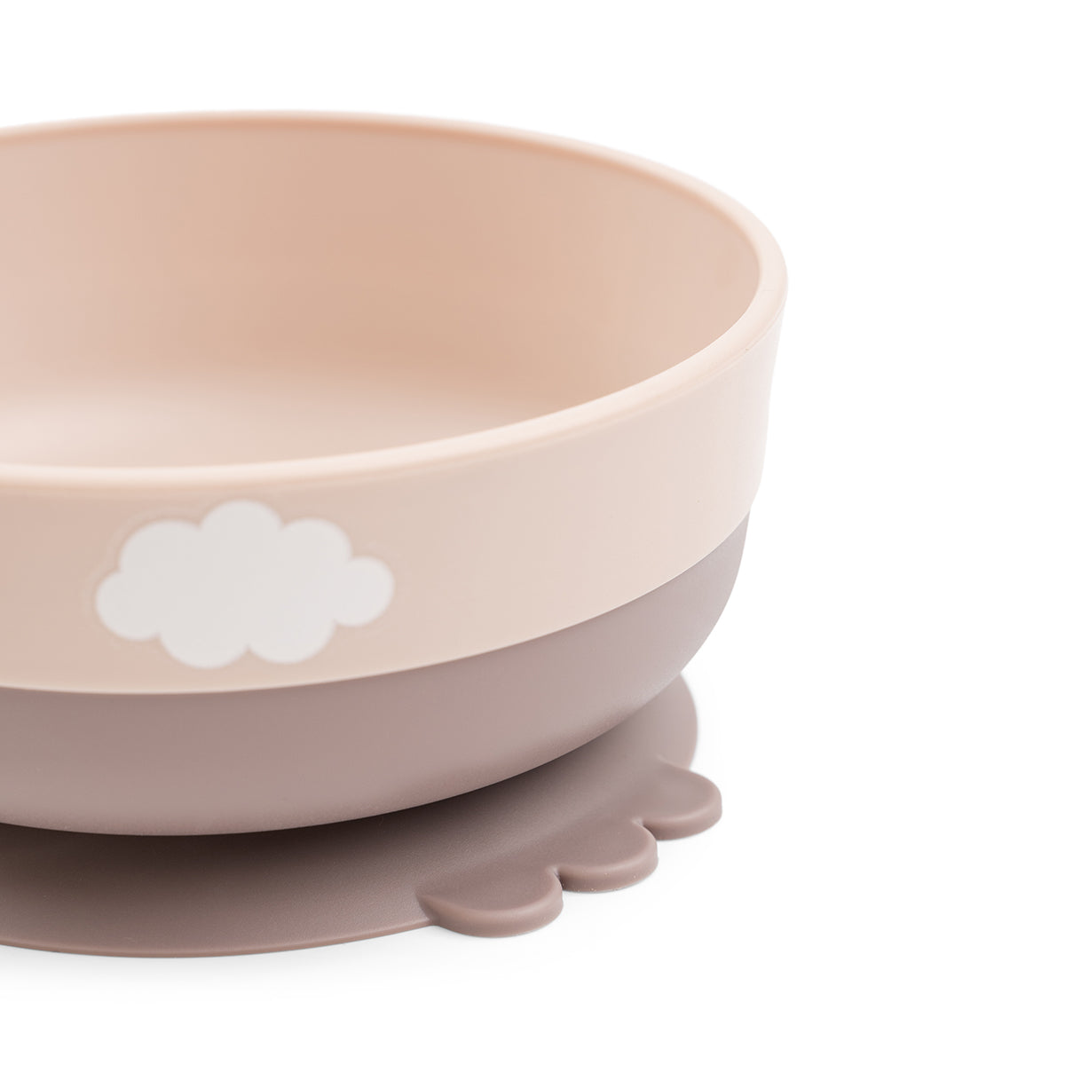 Foodie first meal Geschirr-Set mit Saugf Happy clouds Rosa
