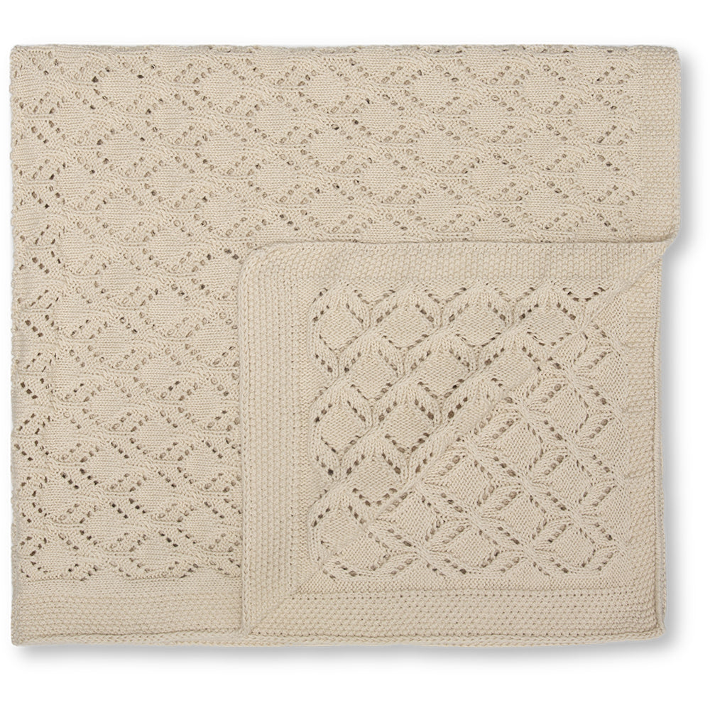 Kinderbettdecke gestrickt Kala Peyote