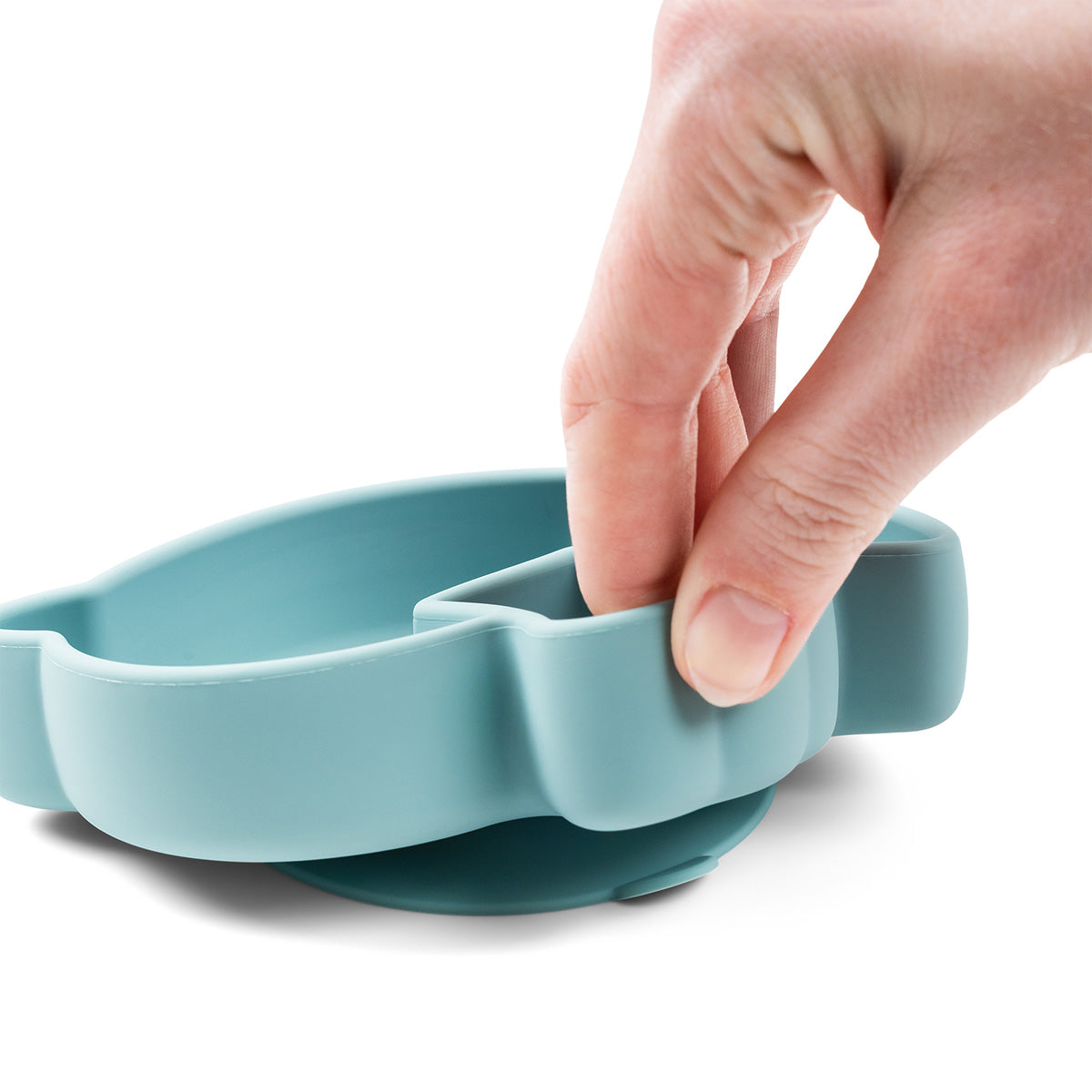 Silikon Stick&Stay Snackteller Birdee Blau