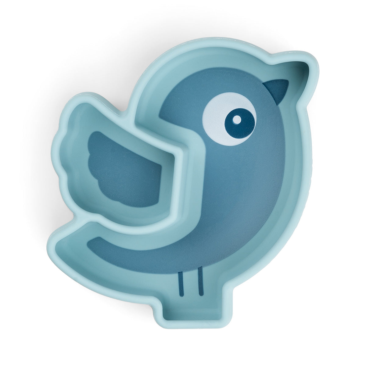 Silikon Stick&Stay Snackteller Birdee Blau