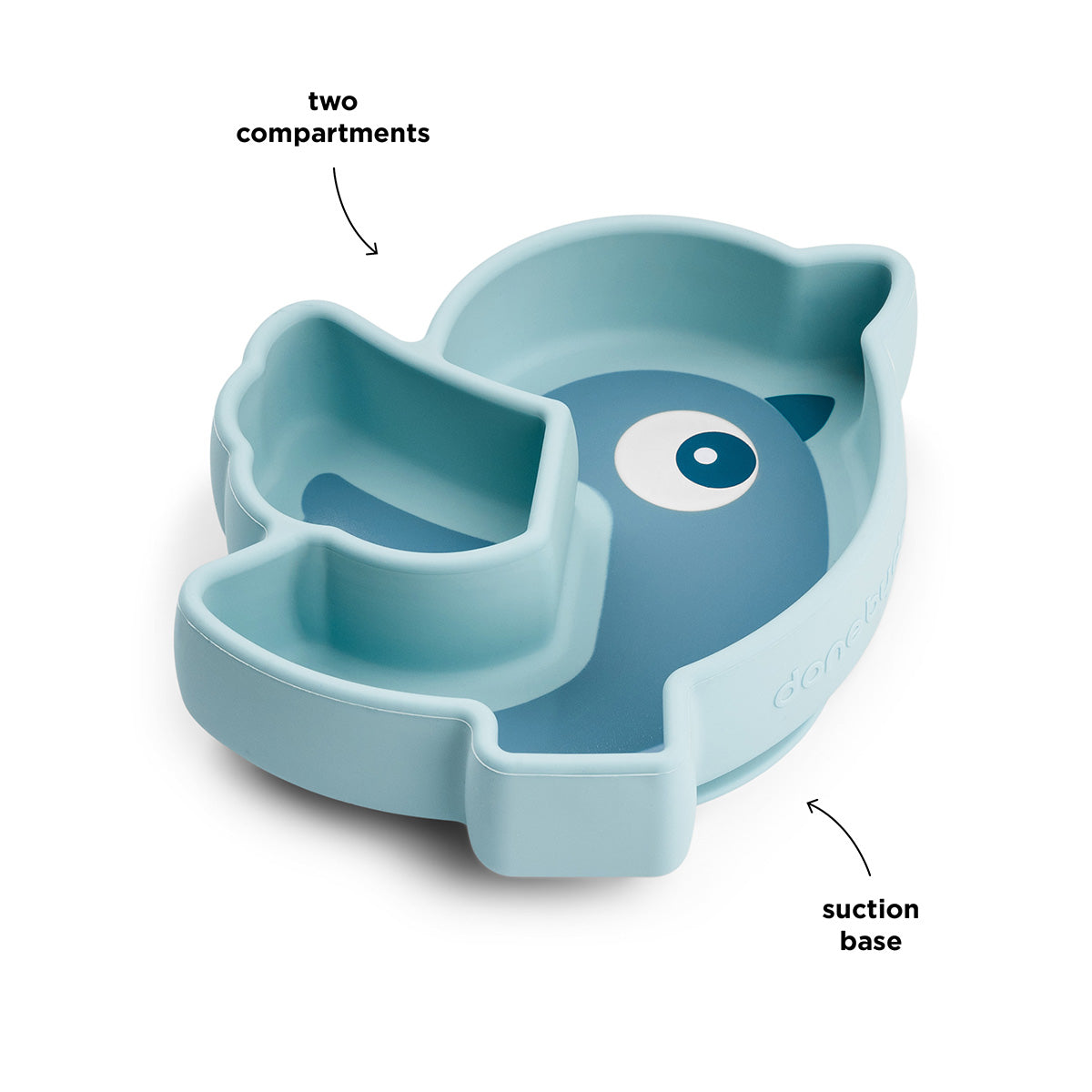 Silikon Stick&Stay Snackteller Birdee Blau
