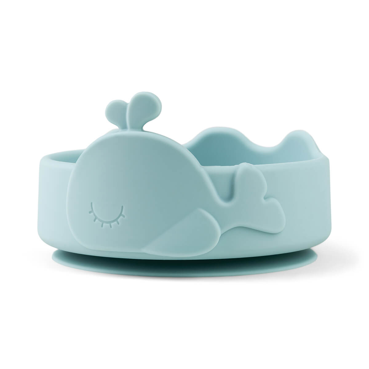 Silikon Stick&Stay Bowl und Babylöffel Wally Blau