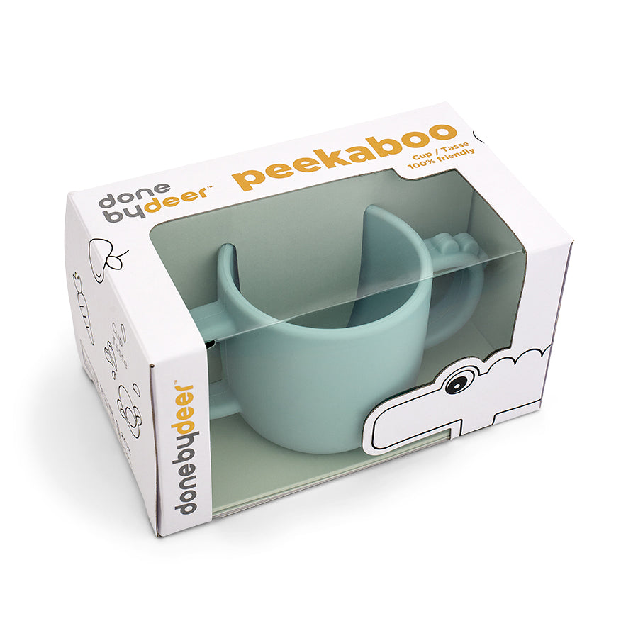 Peekaboo 2-Griff Becher Croco Blau