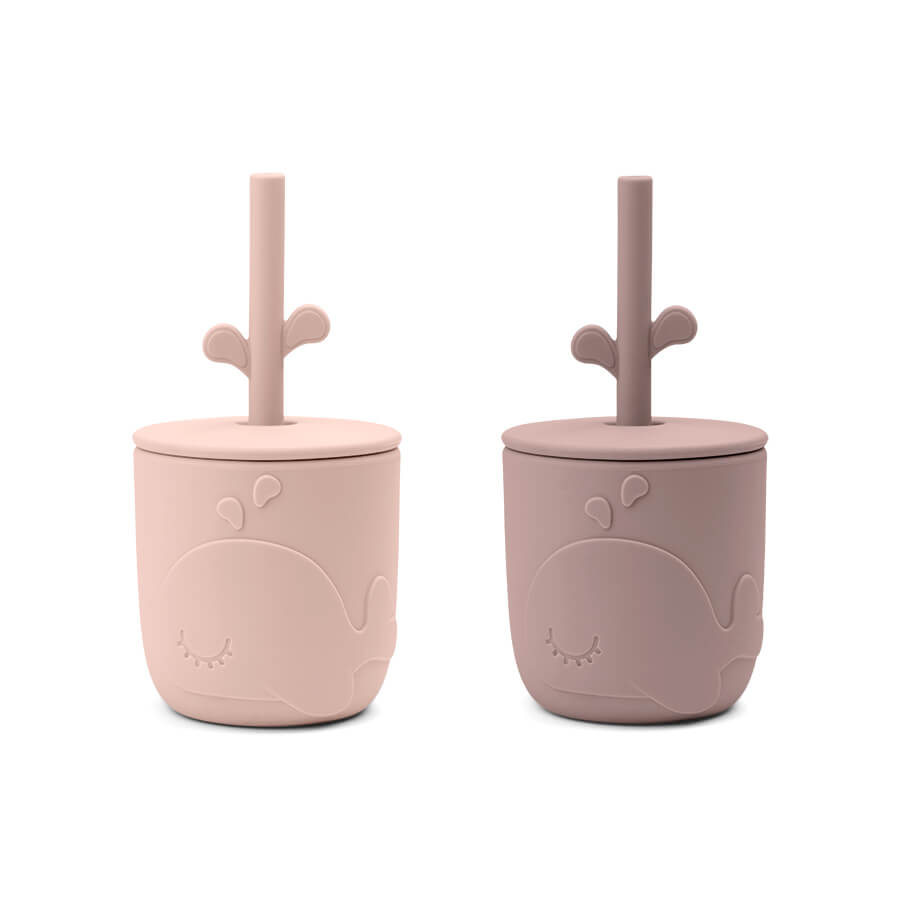 Peekaboo Strohhalmbecher 2er-Pack Wally Rosa