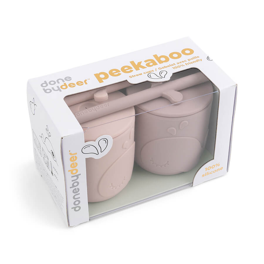 Peekaboo Strohhalmbecher 2er-Pack Wally Rosa