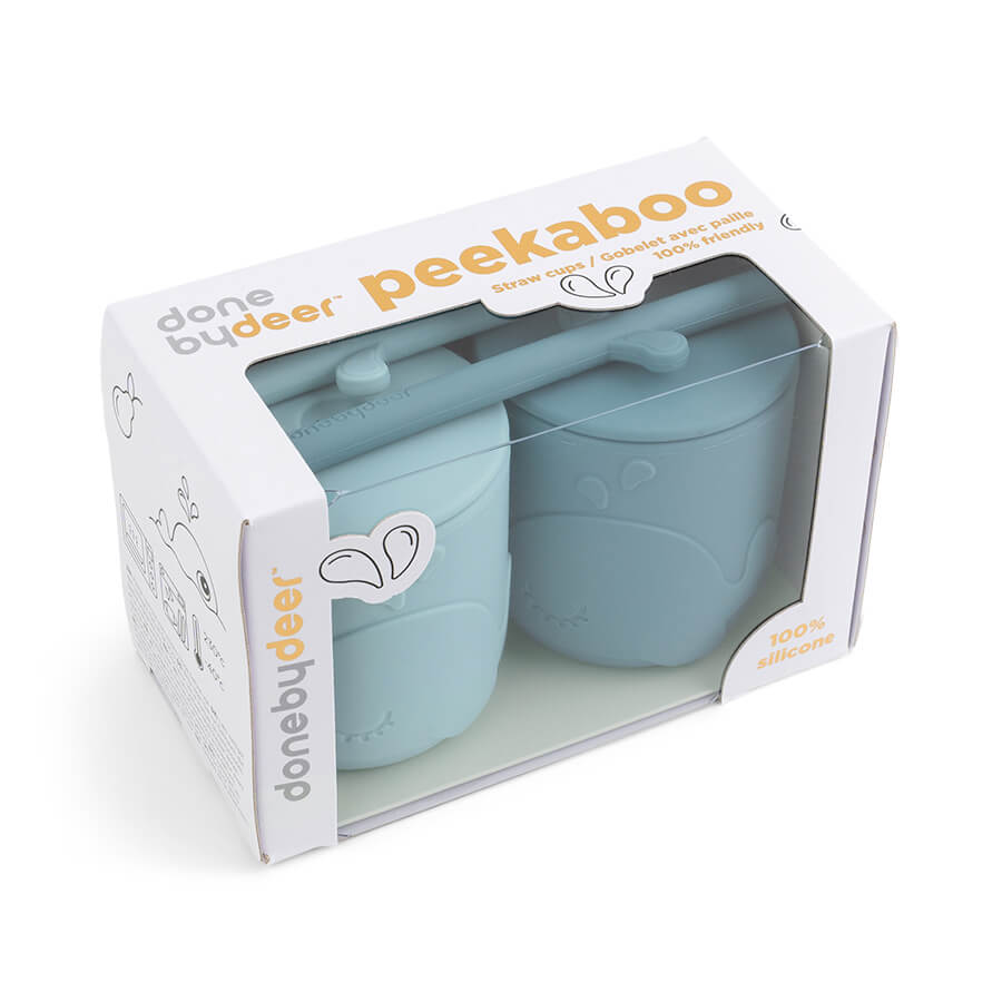 Peekaboo Strohhalmbecher 2er-Pack Wally Blau