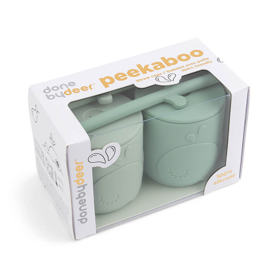 Peekaboo Strohhalmbecher 2er-Pack Wally Grün
